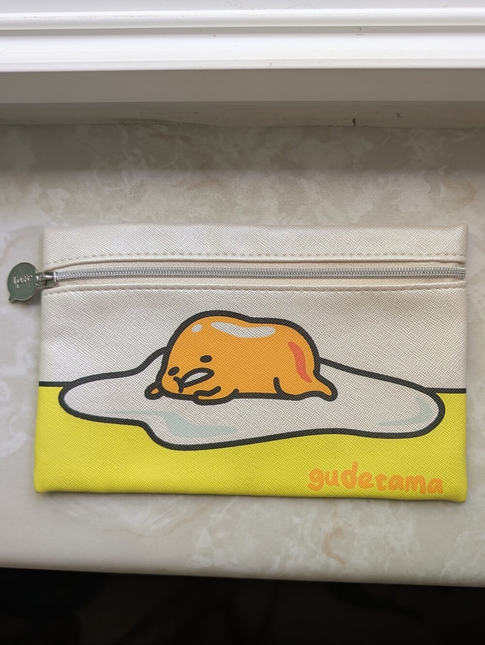 Ipsy Sanrio Gudetama Cosmetic Bag Zip Pouch